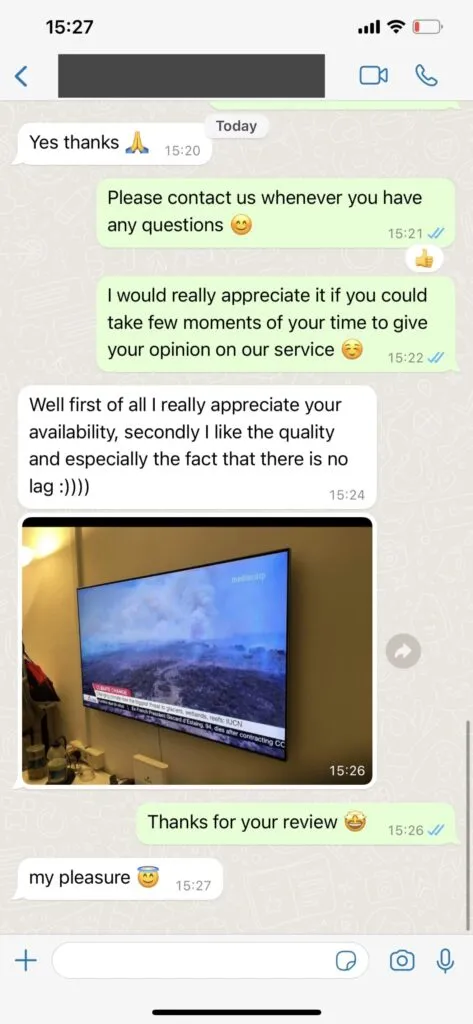 WhatsApp customer satisfaction feedback 2