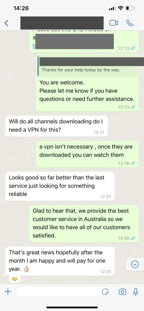 WhatsApp subscription renewal confirmation 3