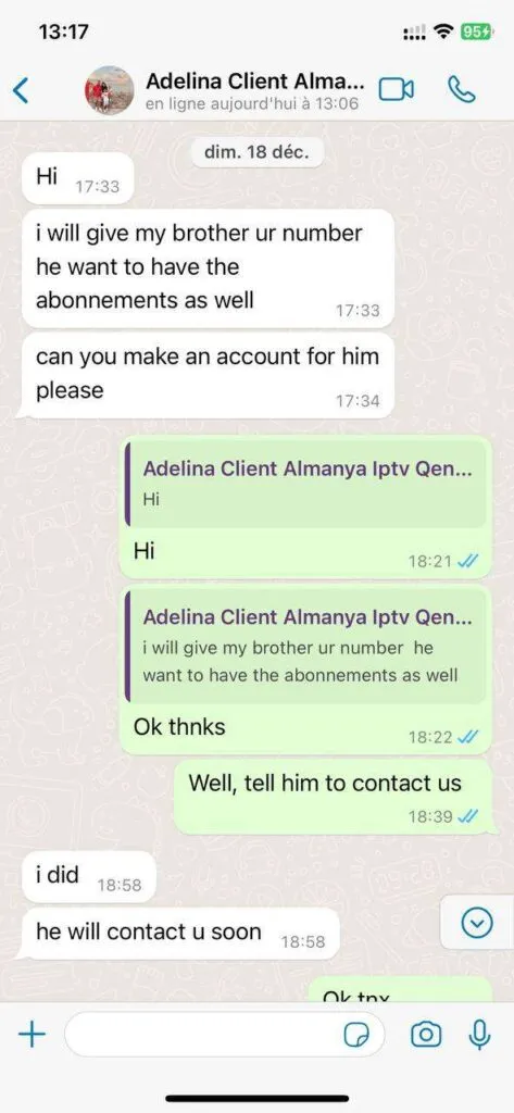 WhatsApp 4K streaming feedback message 5